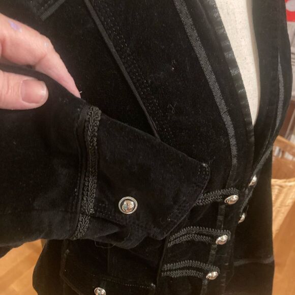 WHBM Velvet Black Military Cavalry Jacket - Picture 8 of 9